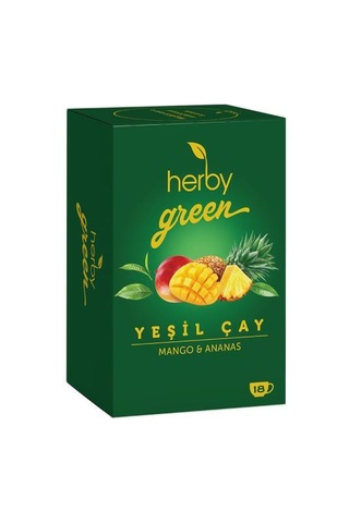 Herby Ice Tea Açai Ananas 12'li Şeker İlavesiz Soğuk Çay + Yeşil Çay Mango Ve Ananas 18'li
