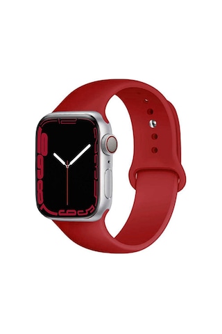Apple Uyumlu Watch 2/ 3/ 4/ 5/ 6/ 7/ 8/ Se Kayış 38/ 40/ 41mm Yumuşak Silikon Large Kordon - Beyaz