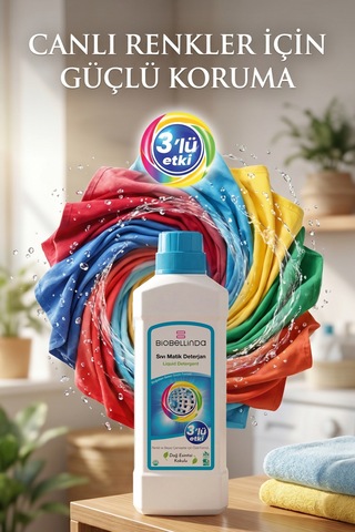 Doğal Bileşenli 3 Etkili Sıvı Matik Deterjan 700 Ml 2'li Set
