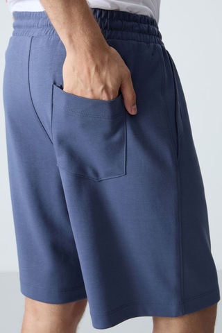Tommy Life Petrol Pamuklu Kalın Yumuşak Dokulu Standart Fit Basic Erkek Şort - 81275 Petrol