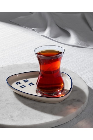 Madame Coco Vie Rouge Bourges 4'lü Çay Seti - Mavi/beyaz - 155 Ml 8684427290538 Çok Renkli