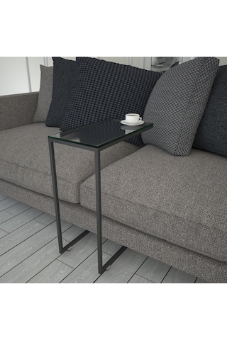 Callen Cam Yan Sehpa & Tekerlekli Cam Servis Sehpası Metal