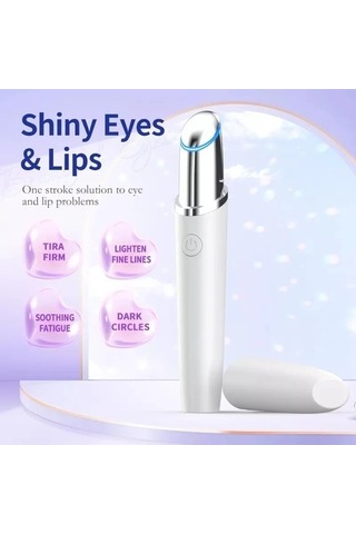 Beyaz Mini Elektrikli Titreşim Kırmızı Işık Terapi Yüz Göz Masaj Kalemi 5jz8ık Çok Renkli