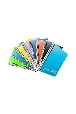 Gıpta Fresco Spiralli PP Kapak A4 80 Yaprak Okul Defteri 4 Kareli + 4 Çizgili 8'li Set