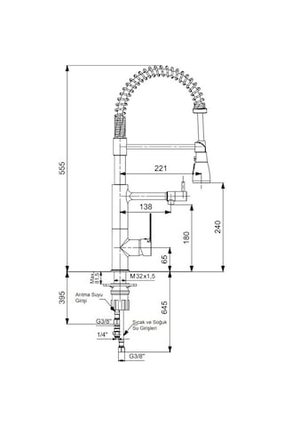 Eca Nita 102518350 3 Akışlı Arıtıcı Mutfak Eviye Bataryası