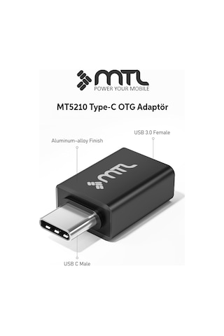 Type-c To Usb 3.0 Otg Çeviri Adaptör - Yüksek Hızlı Veri Ve Çevre Birimi Bağlantısı Mt5210