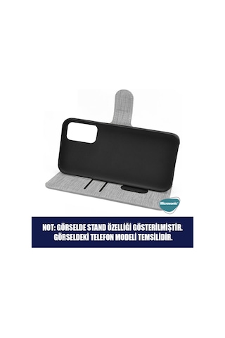 Microsonic Samsung Uyumlu Galaxy M12 Kılıf Fabric Book Wallet