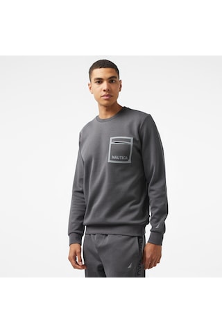 Nautica Erkek Gri Regular Fit Sweatshirt Düz K47021t Gri