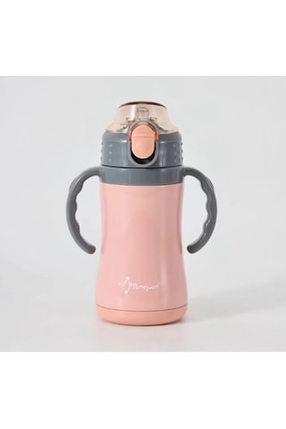 Biberon Termos Çelik Çift Katlı 280ml Renkli - Pembe Pembe
