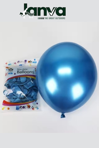 Büyük Boy 12 İnç Parlak Metalik Balon Parti Doğum Günü Gösteri 100 Adet Turkuaz Açıkmavi