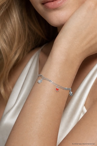 Gizemli Aşk 18 Ayar Sarı Altın Kaplama 19 Cm Gümüş Bileklik Diğer