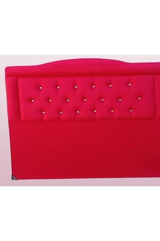 Dk 120'lık Kırmızı Baby Face Kumaş Dolgun Kapitone El Yapımı Çift Kişilik Başlık