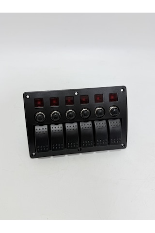 Dahili Sigortalı Karavan Tekne Kontrol Paneli 6'lı