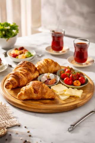 Bambu 35 Cm Yuvarlak Pasta Pizza Kahvaltı Sunum Tabağı Kahverengi