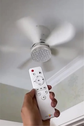 Büyük 30w Led Işıklı 52cm Direk Duya Kolay Montajlı Uzaktan Kumandalı Sinek Kovucu Tavan Pervanesi Vantilatörü Aspiratörü