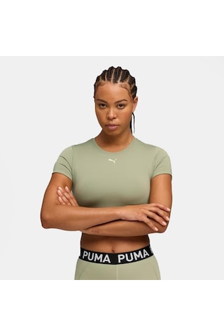 Puma Strong Tee - Short Yeşil Kadın Crop T-shirt 52680582 Yeşil