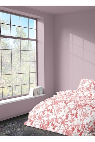 Zeynep Tekstil Diana Pamuklu Çift Kişilik Çarşafsız Nevresim Seti Nevresim ve Yastık Kılıfı Kırmızı