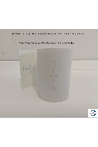 Termal Yazarkasa Ve Pos Rulosu 56mm X 12metre 200 Lü Koli