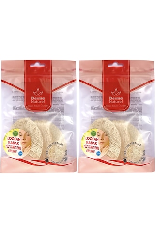 Derma Naturel Loofah Yüz Temizleme Peeling 2 Li Set