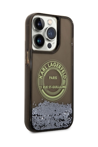 Apple Uyumlu iPhone 14 Pro Max  Kılıf Sıvılı Simli Rsg Dizayn Kapak