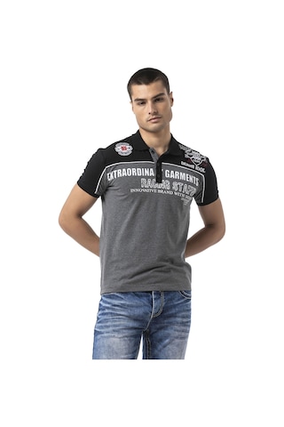 Cipo & Baxx Ct803 Erkek Polo Tişört - Regular Fit, Baskı Ve Aplikeli Anthracite Antrasit