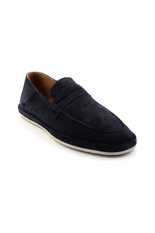 Bambi Lacivert Hakiki Deri Erkek Loafer Ayakkabı E01589240102 Lacivert