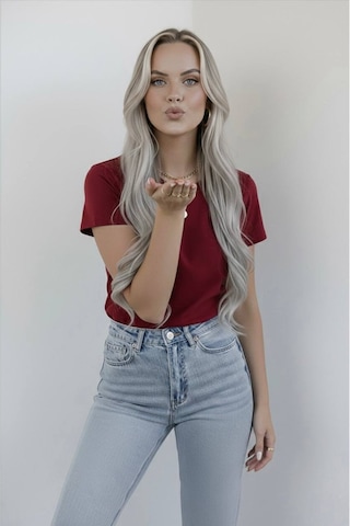 Hashtag Kadın Bisiklet Yaka Kısa Kollu Body 4'lü Paket Viskon Kumaş Bordo Siyah Kahve Beyaz