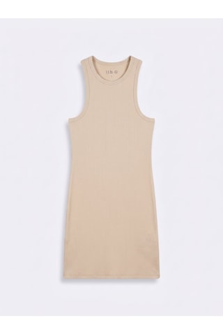 LTB Kaşkorse Basic Krem Elbise