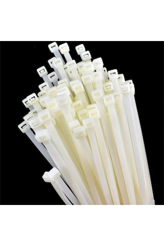 Master 505354 Plastik Kablo Bağı Cırt Kelepçe 3.6x200 Mm Beyaz 100 Adet