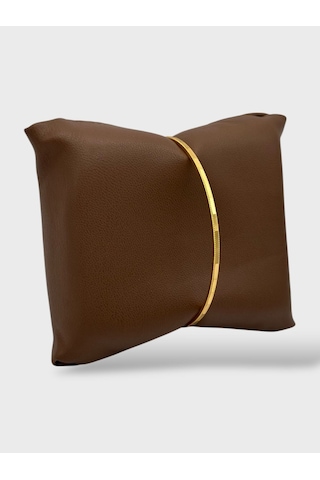 Arnes Jewelry Çelik 22 Ayar Altın Kaplama Desenli Ajda Bilezik - 1 Adet 22 Cm Ar632nes Gold