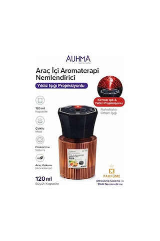 Araç Kokusu Ve Nemlendirici Difüzör - 120ml Ebony Esanslı - Usb Şarjlı Aromaterapi & Harika Oto Koku Standart
