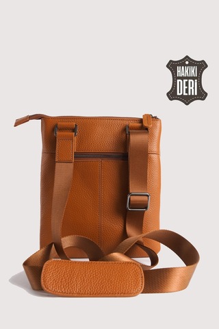 Hakiki Deri Erkek Postacı Çantası Taba Smr9279 Taba