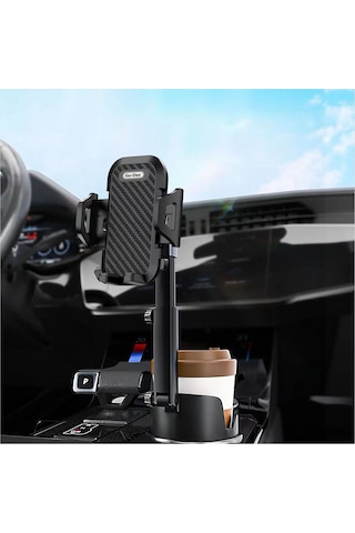 Go Des Gd-hd255 M-safe 360 Derece Dönebilen Bardaklık Tasarım Telefon Tutucu Siyah Siyah