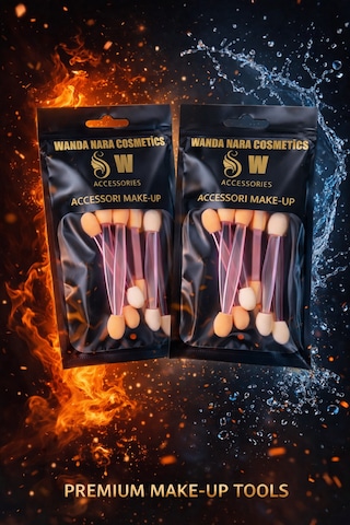 Makyaj Far Fırçası Make-up, Profesyonel Dağıtım, Pürüzsüz Bitiş, Doğal Yoğun Renk Etkisi 2 Adet