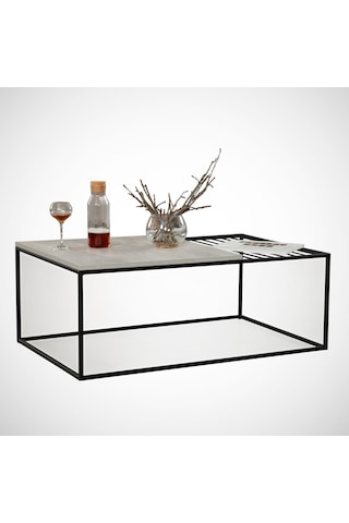 Zinus Orta Sehpa Metal & Orta Masa Deniz Meşe/Metal Ayaklı Sehpa