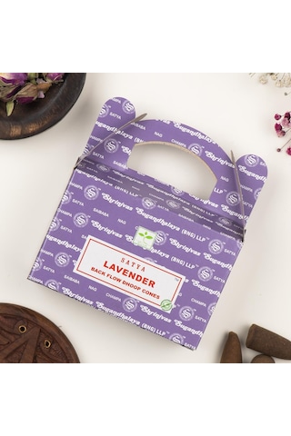 Satya Lavanta Aromalı Backflow Geri Akış Konik Tütsü