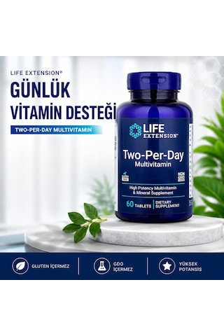 Life Extension Vitamins Two Per Day Multivitamin 60 Tablets