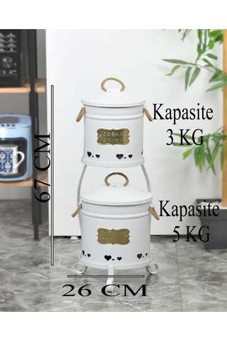 Patates Soğan Kovası 2 Katlı Beyaz Renk Beyaz