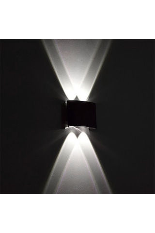 Homyl Kare Led Duvar Lambası Aplik Koridor Siyah-beyaz-ışık Siyah Beyaz Işık