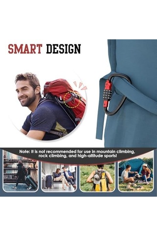 Moveevo Kırmızı Çok İşlevli Taşınabilir Montaj Kilit, Bisiklet-elektrikli Araç-kask-koli İçin Şifreli Askı Kilit