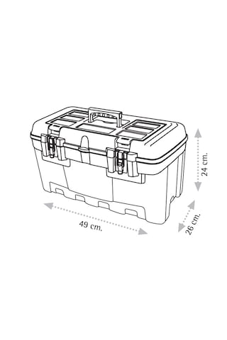 Metal Kilitli Super-Bag Organizerli Alet Takım Çantası 19"İnç