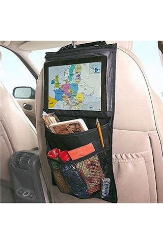 Araba Koltuk Arkası Şeffaf Koruyucu Kılıf Tablet Tutucu Araç Içi Düzenleyici Organizer