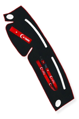 Hyundai Accent Yumurta Kasa Torpido Koruma Halısı 1996-2000 / Oto Ayna Askısı & Tampon Çeki İpi Siyah