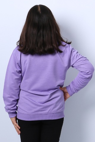 Kız Çocuk Sweat Ribanalı Cepli C43 LİLA