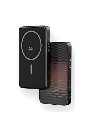 20w Hızlı Şarj Magsafe Powerbank 5000mah Taşınabilir Şarj Cihazı Type-c Giriş/çıkış Siyah