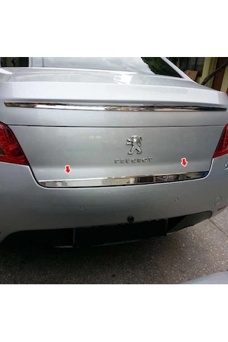 Peugeot 508 Formlu Krom Bagaj Alt Çıta 2010 Üzeri Paslanmaz Çeli