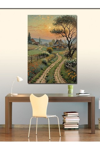 Kanvas Tablo Kır Evine Giden Yol 70cmx100cm
