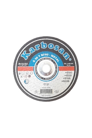 Karbosan Metal Kesici Taş 115 x 3,0 x 22,23 Karbosan Metal Kesici Taş 115 x 3,0 x 22,23