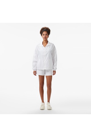 Guess 4g Logo Windbreaker Kadın Beyaz Rüzgarlık - V5gl01wh482