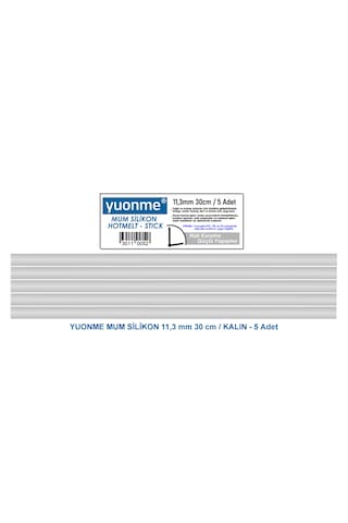 Yuonme Mum Silikon 11,3 Mm 30 Cm / Kalın - 5 Adet
